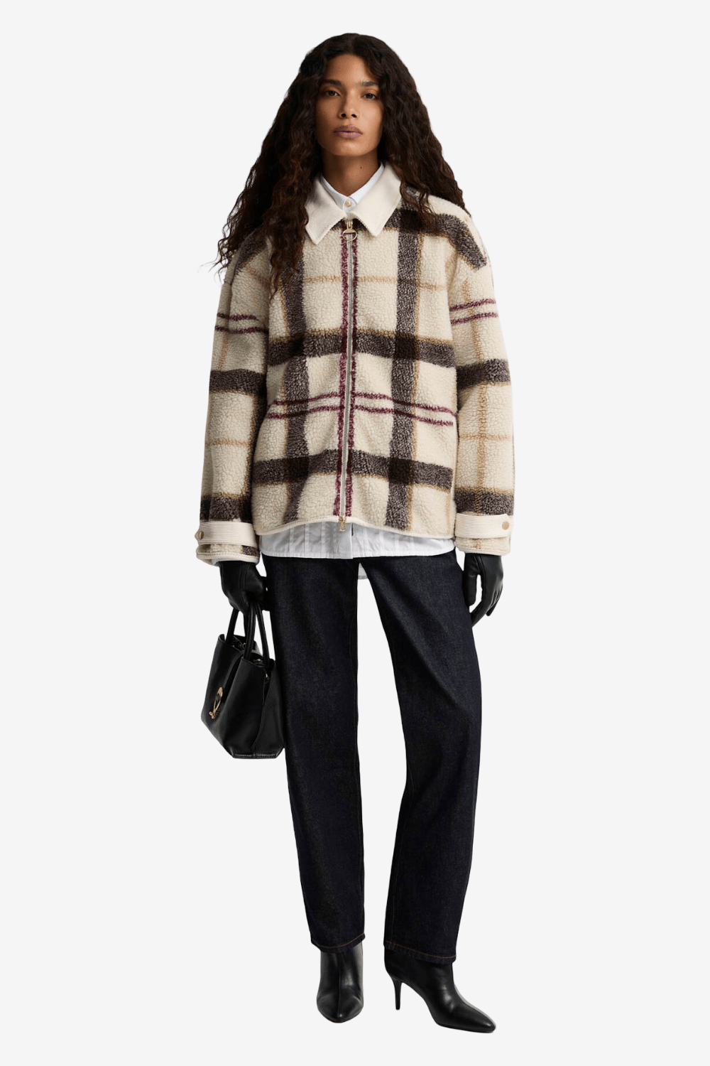 Barbour Hazelwood Tartan Fleece Jacket Μπεζ LFL0085TN30