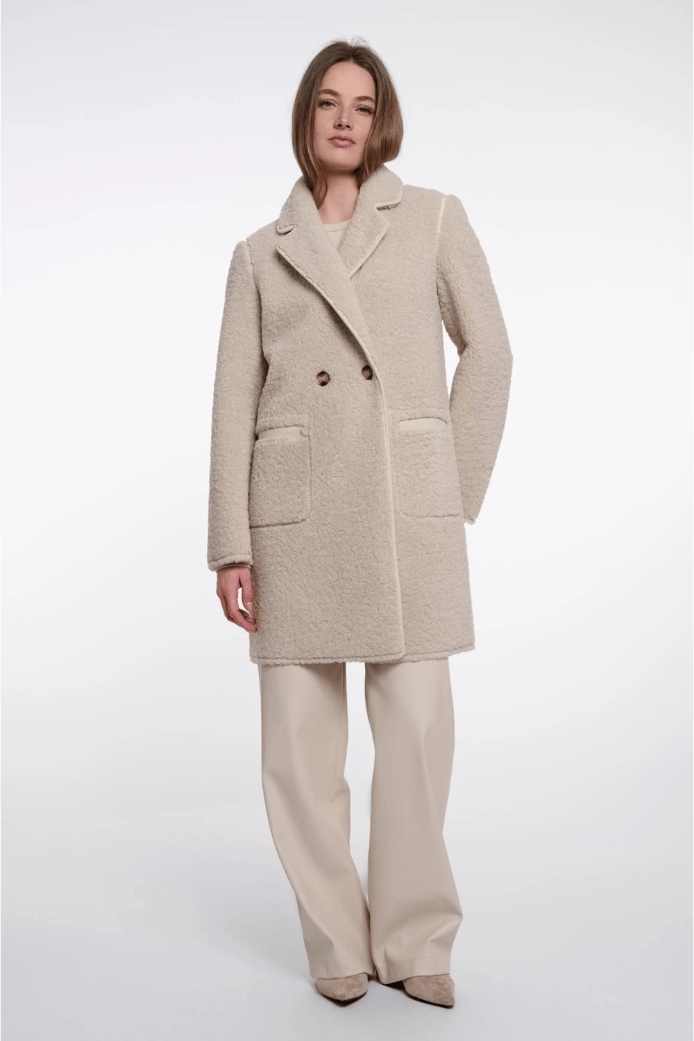 Rino & Pelle Juna Double-Sided Coat Ecru