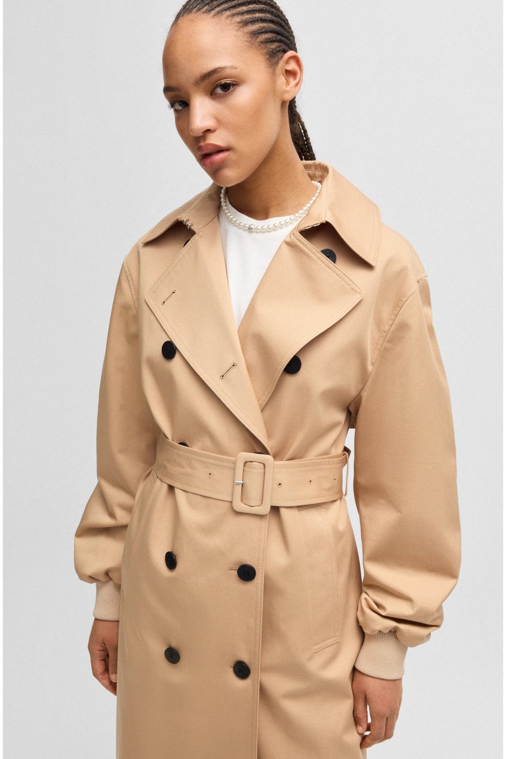 Hugo Malasa Oversized-Fit Cotton Trench Καπαρτίνα 50528968