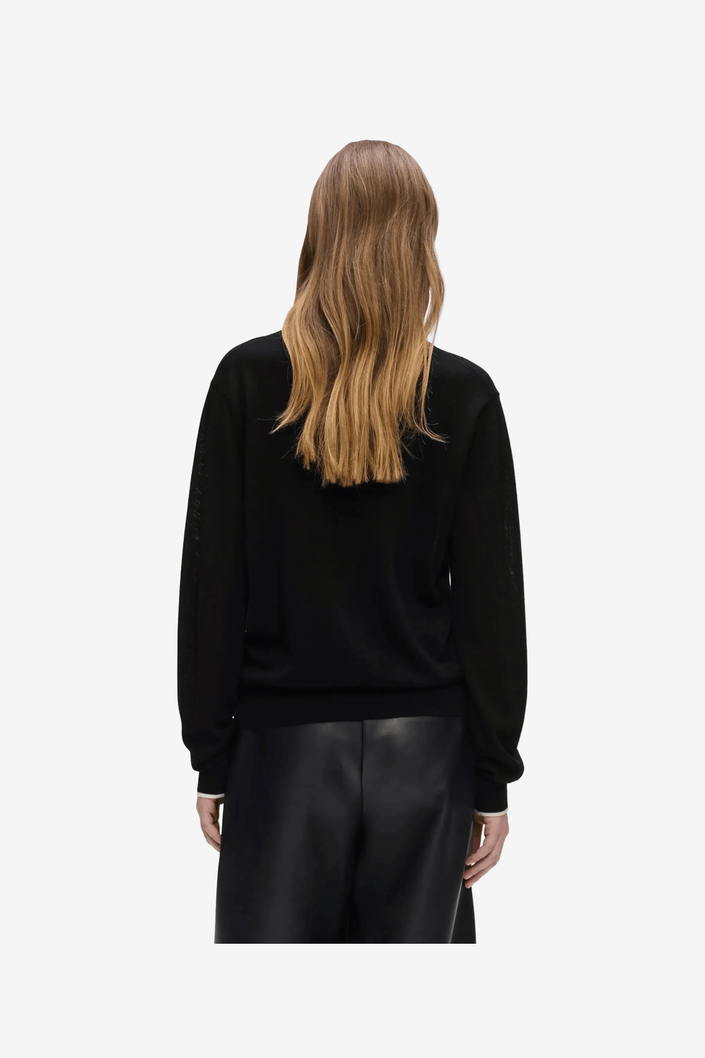 Karl Lagerfeld Merino Wool Ζακέτα Μαύρη B3W18038 999
