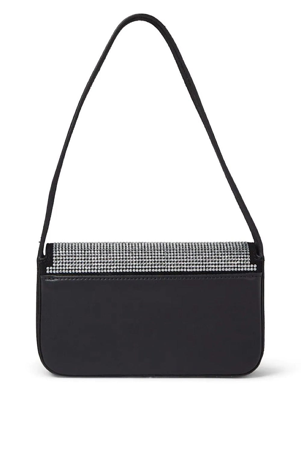 Karl Lagerfeld Small Essential Crystal-Embellished Shoulder Bag Black 235W3046