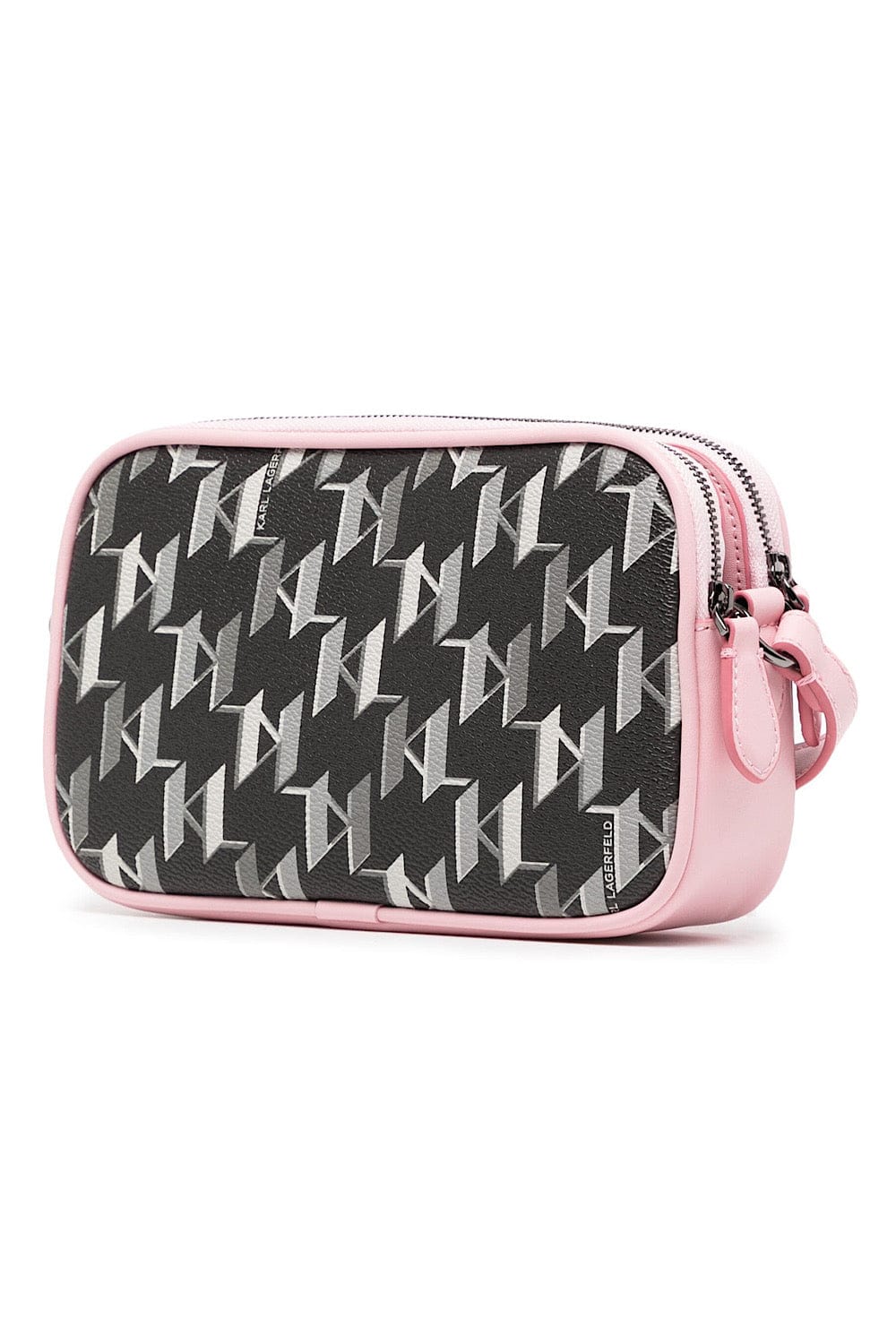 Karl Lagerfeld Logo-Print Crossbody Bag Black/Pink 235W3095