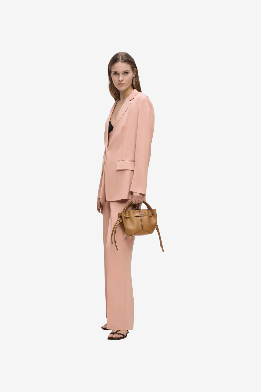 Karl Lagerfeld K/Pierced Mini Bucket Bag Caramel B3W30280 1XV