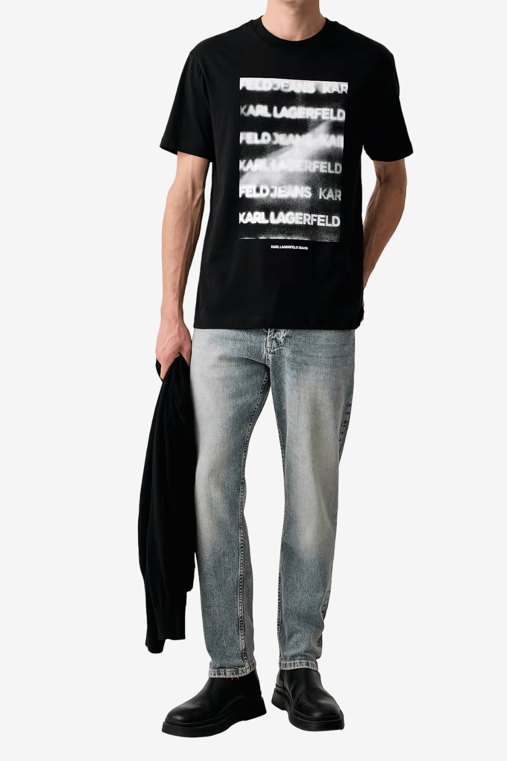 Karl Lagerfeld Jeans T-Shirt Μαύρο B4M17028