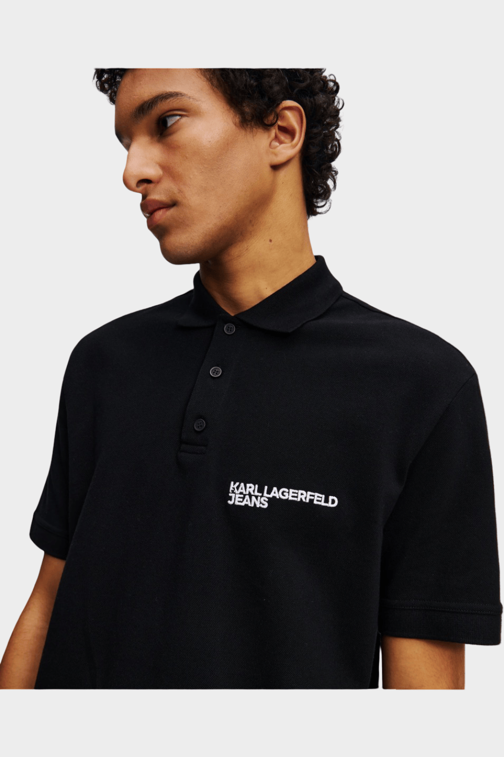Karl Lagerfeld Jeans Logo Polo Shirt Black A2M17094 999