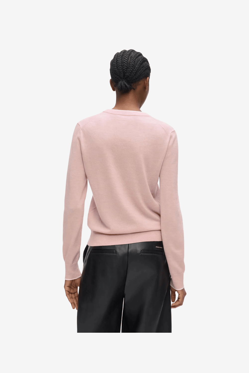 Karl Lagerfeld Merino Wool Crewneck Μπλούζα Ροζ B3W18037 B86