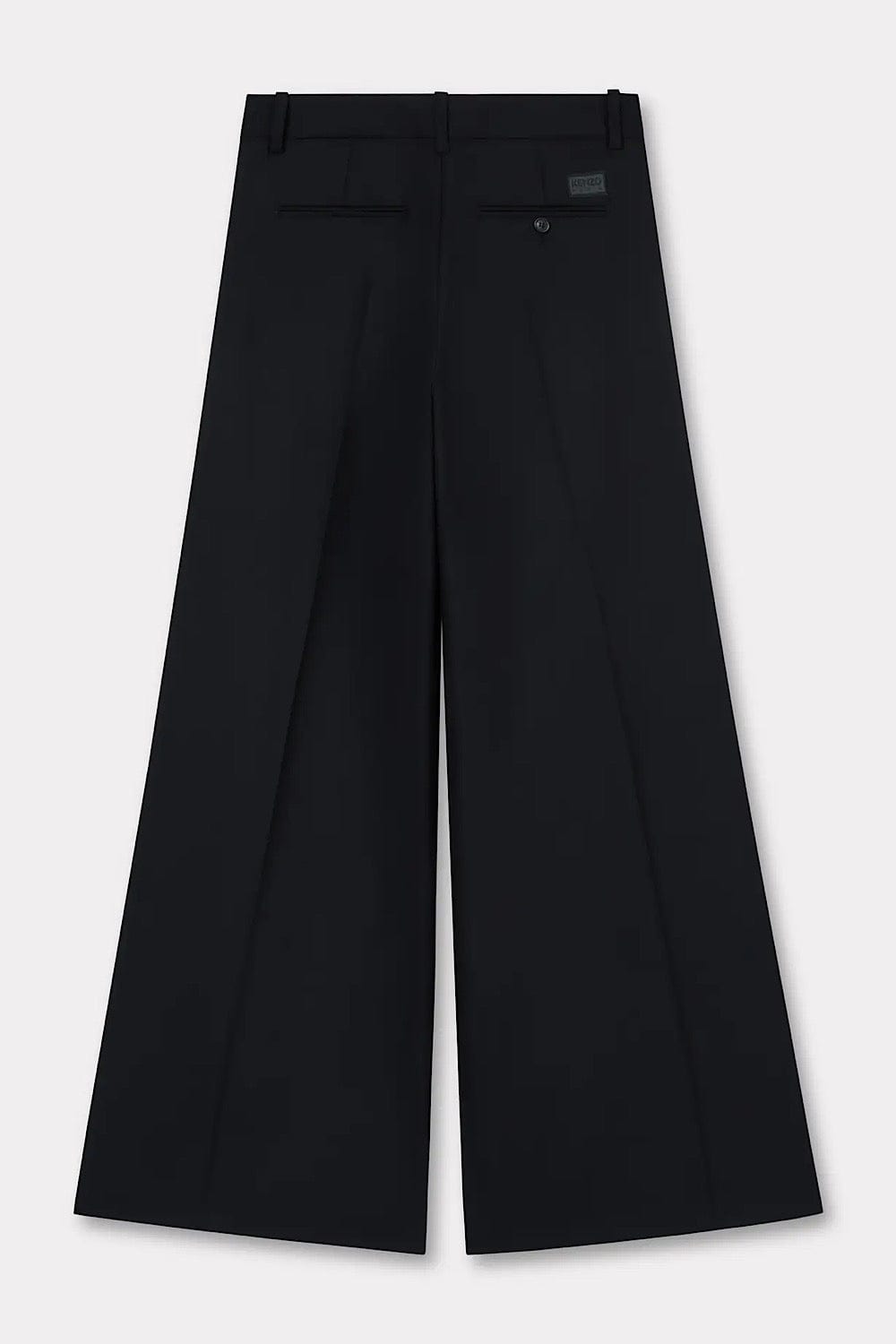 Kenzo Wide Leg Παντελόνι από Μαλλί Μαύρο FF52PA0999RA.99