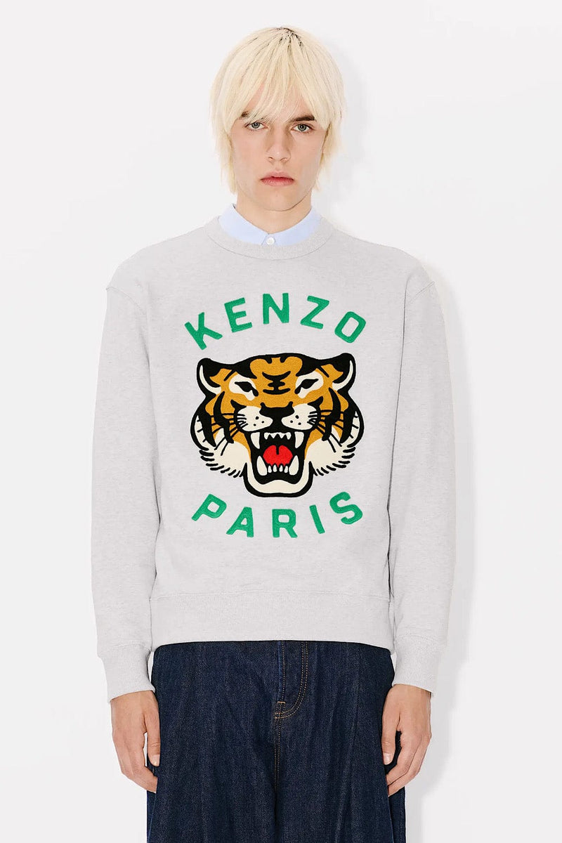 Kenzo 'Lucky Tiger' Genderless Embroidered Sweatshirt Γκρι