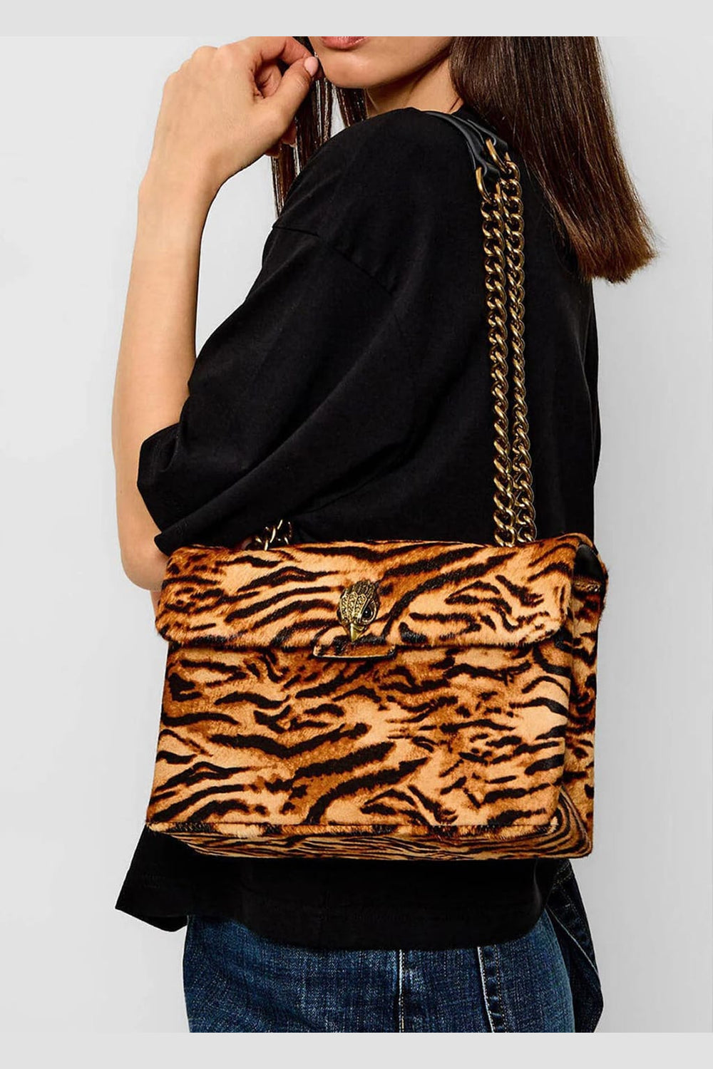 Kurt Geiger Leather Kensington Bag Camel 5021546189