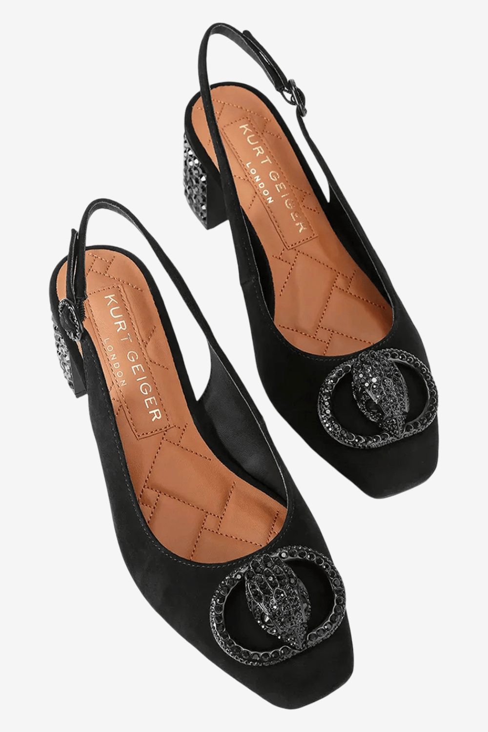 Kurt Geiger Chelsea Block Sling Γόβες Μαύρες 6008000209
