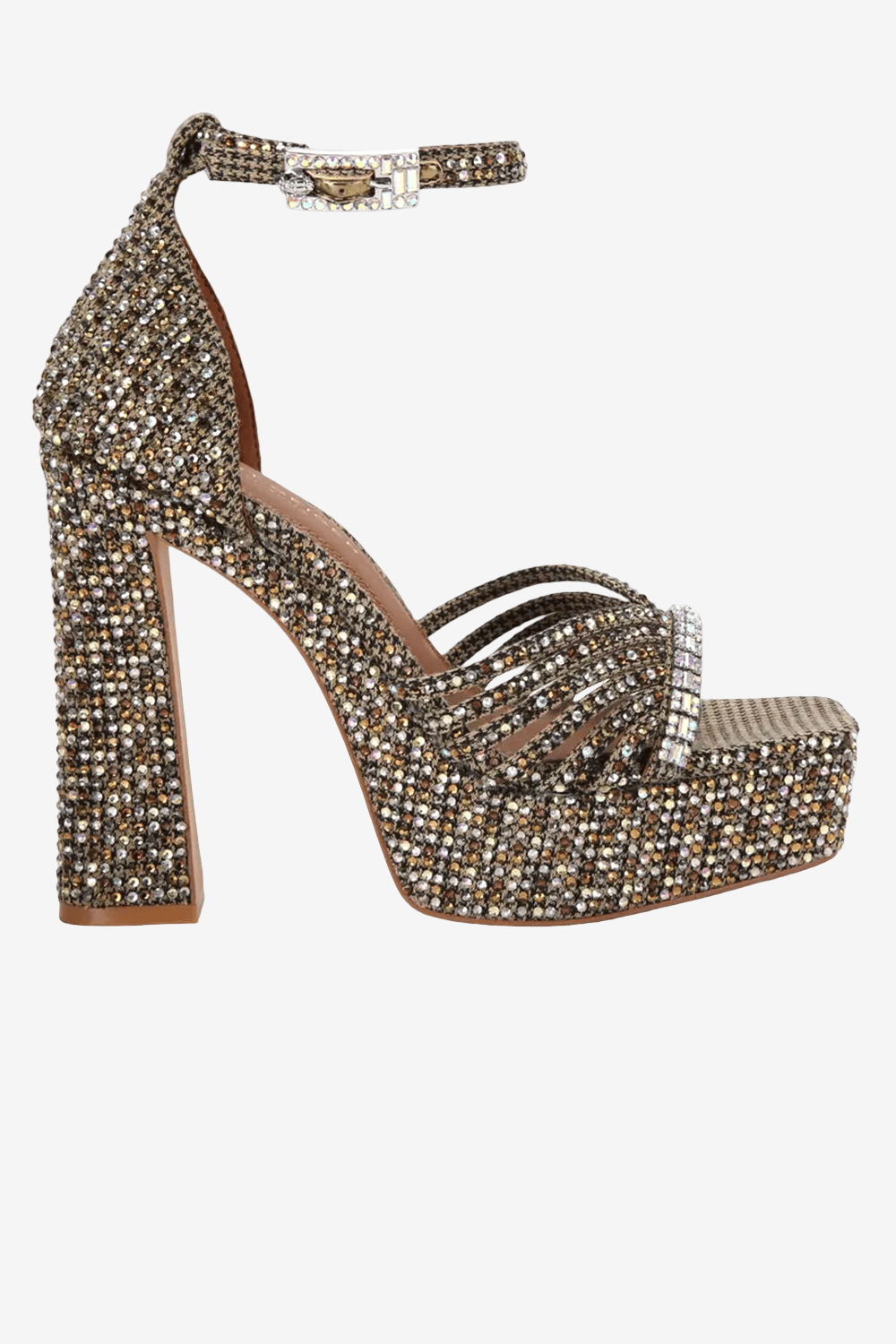 Kurt Geiger Crystal Strap Sandals Gold/Beige 5850843609