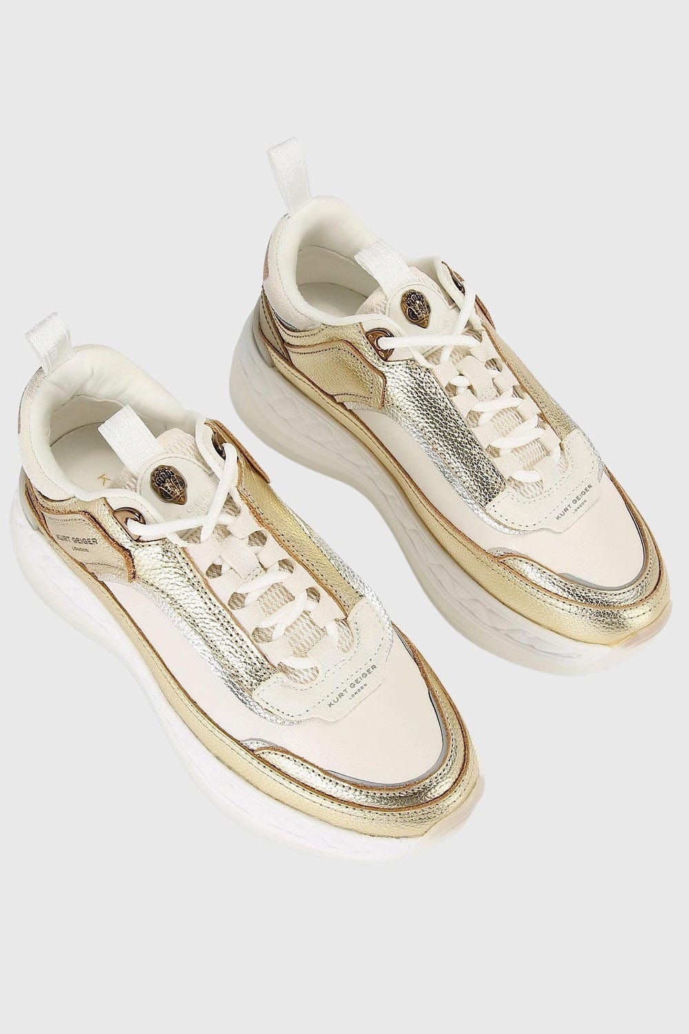 Kurt Geiger Kensington Pump Sneaker Άσπρο/Χρυσό 1290161619