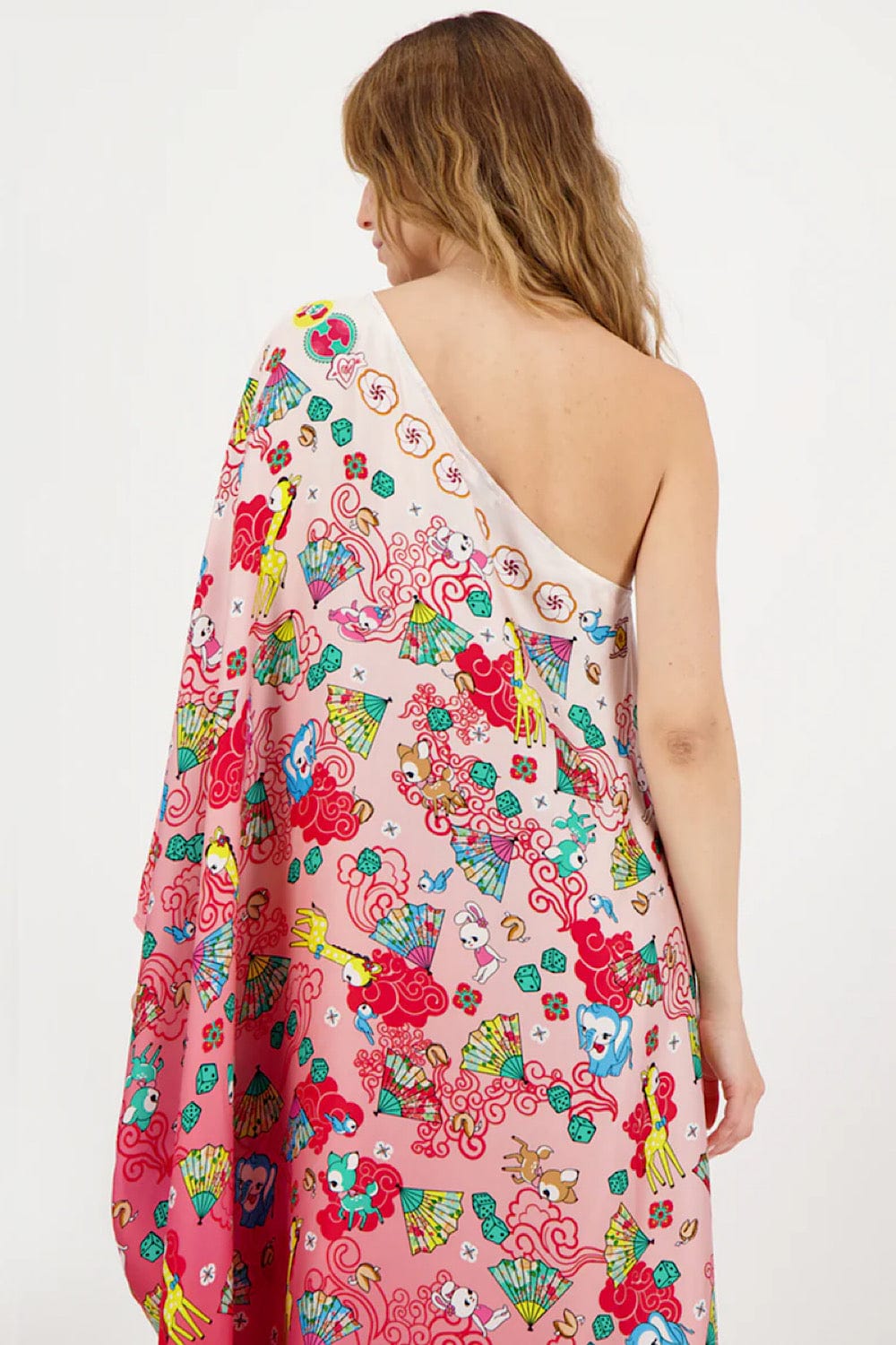ME369 Sol Lucky Me One Shoulder Φόρεμα από Βισκόζη 70839