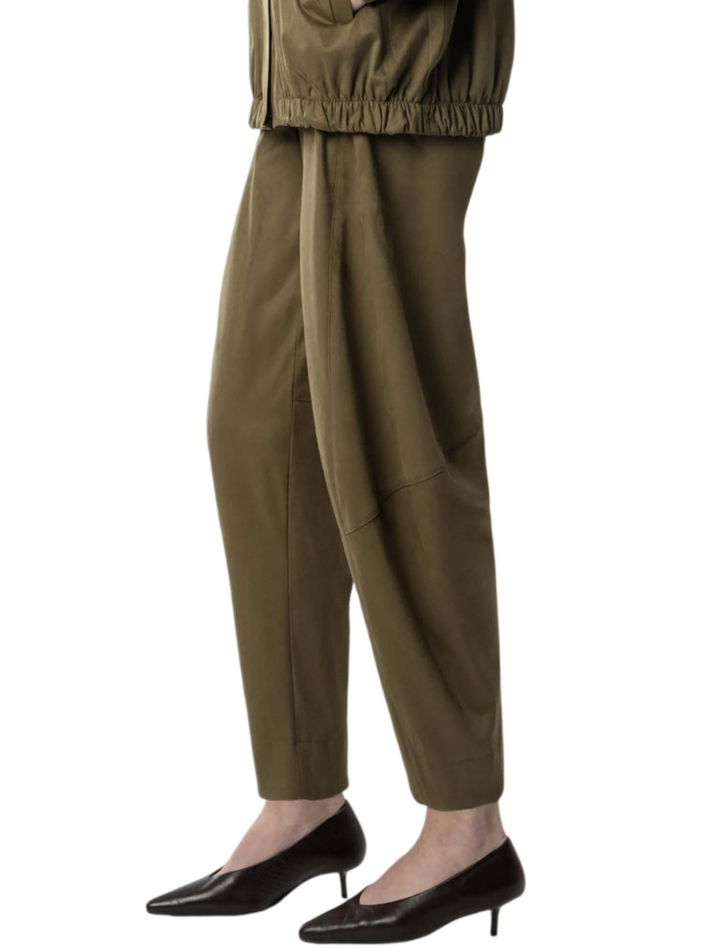 Moutaki High-Waisted Trousers Khaki 26.03.107