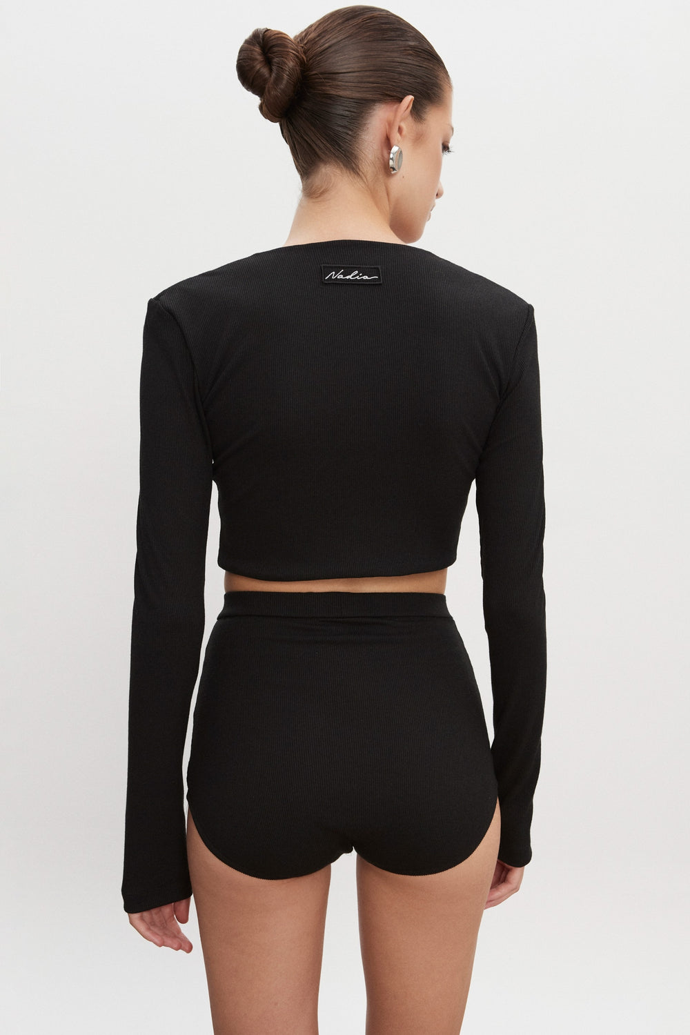 Nadia Rapti Bite Crop Top Black 52712540