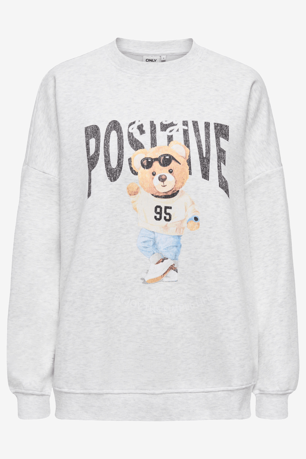 Only Billa Φούτερ Μπλούζα Γκρι Bear 15356052