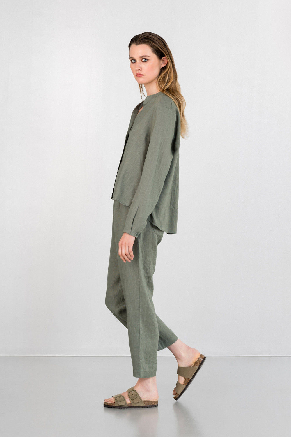 Philosophy Linen Jogger Παντελόνι Εκρού TR4452