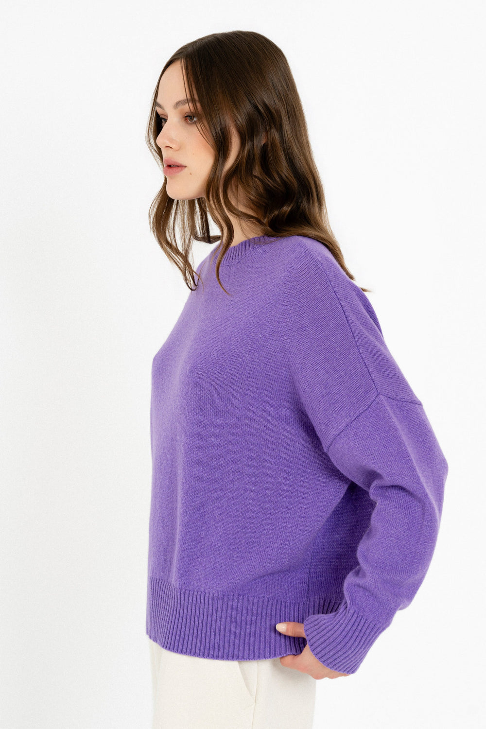 Philosophy Cashmere Μακρυμάνικη Πλεκτή Μπλούζα Μαύρη KN55099