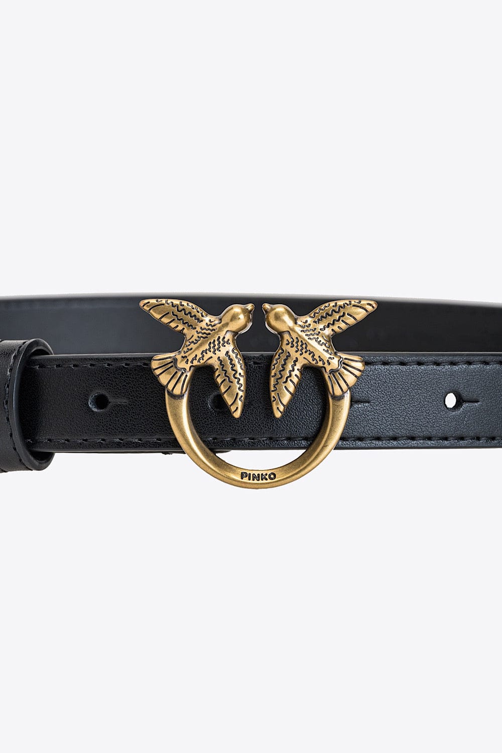Pinko Love Berry Simply Belt Black with Gold Buckle Width 2cm 100143 A0F1 Z99Q