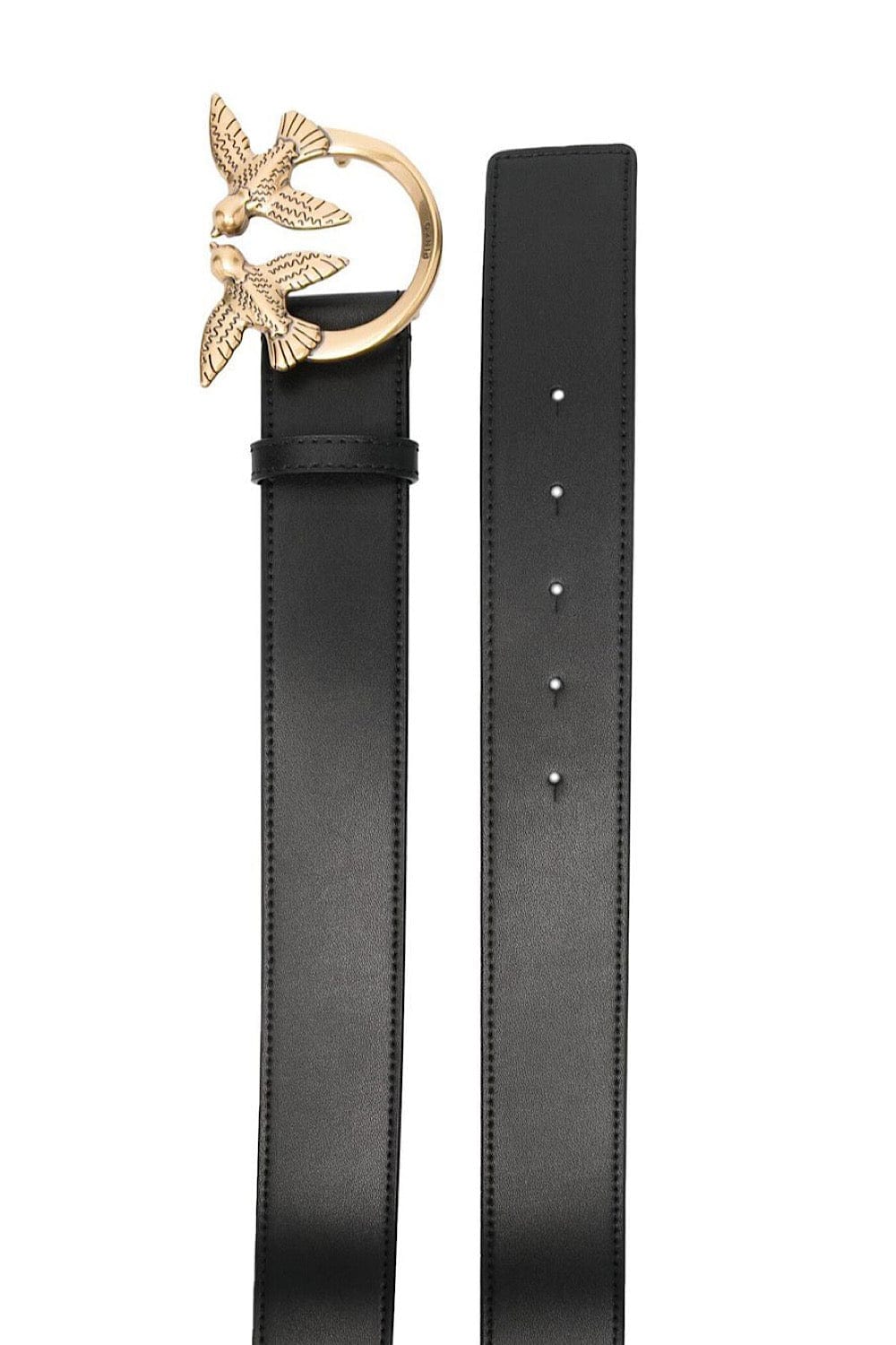 Pinko Love Berry Simply Belt Black/Gold Buckle Width 4cm 100120 A0F1 Z99Q