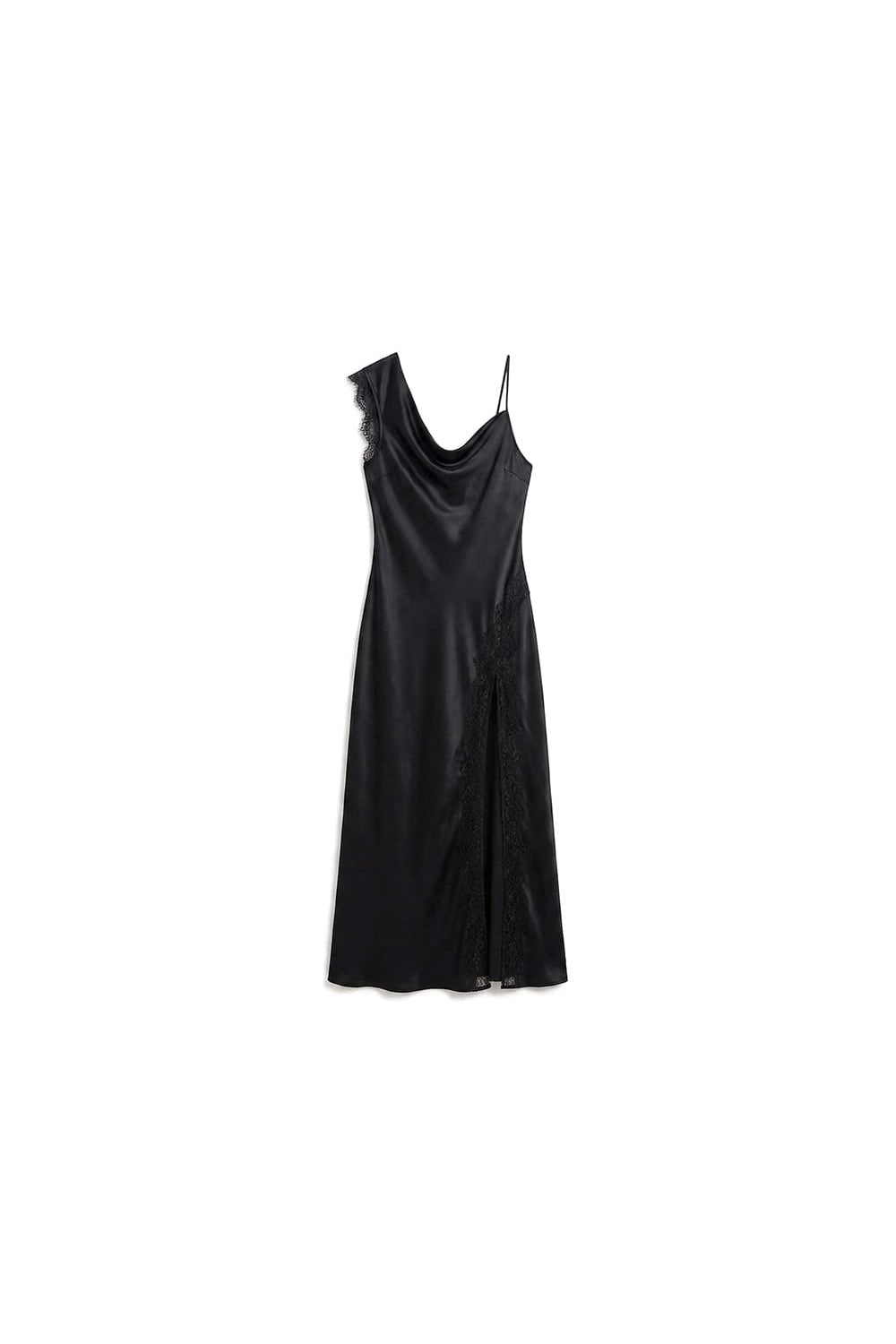 Topshop Clari Midi Satin Dress Black 31002212