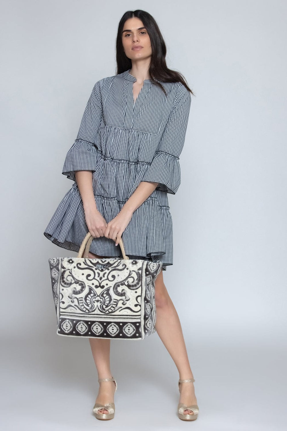 Iosifina Stars Tote Τσάντα Isidora Grey