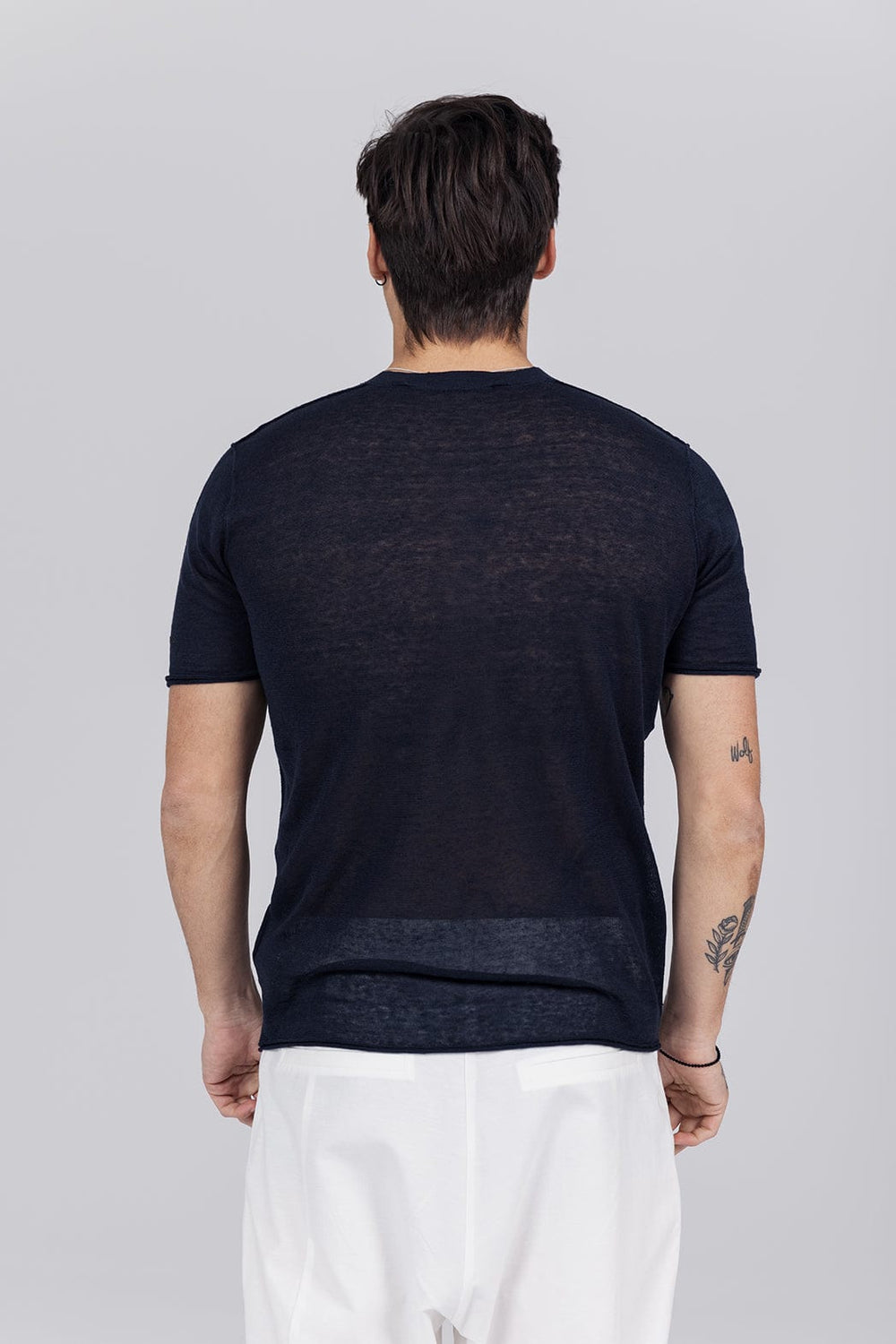 Karl Lagerfeld Men's Linen Blouse Blue 655044 532305 690