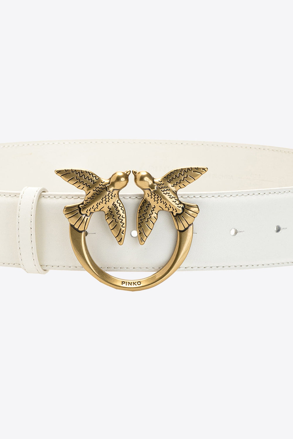 Pinko Love Berry Simply Belt White Width 4cm 100120 A0F1 Z14Q