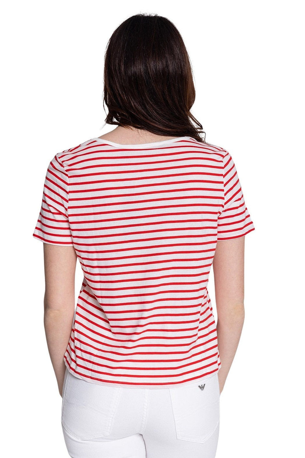Vero Moda T-shirt V-Neck Red/White 10279792