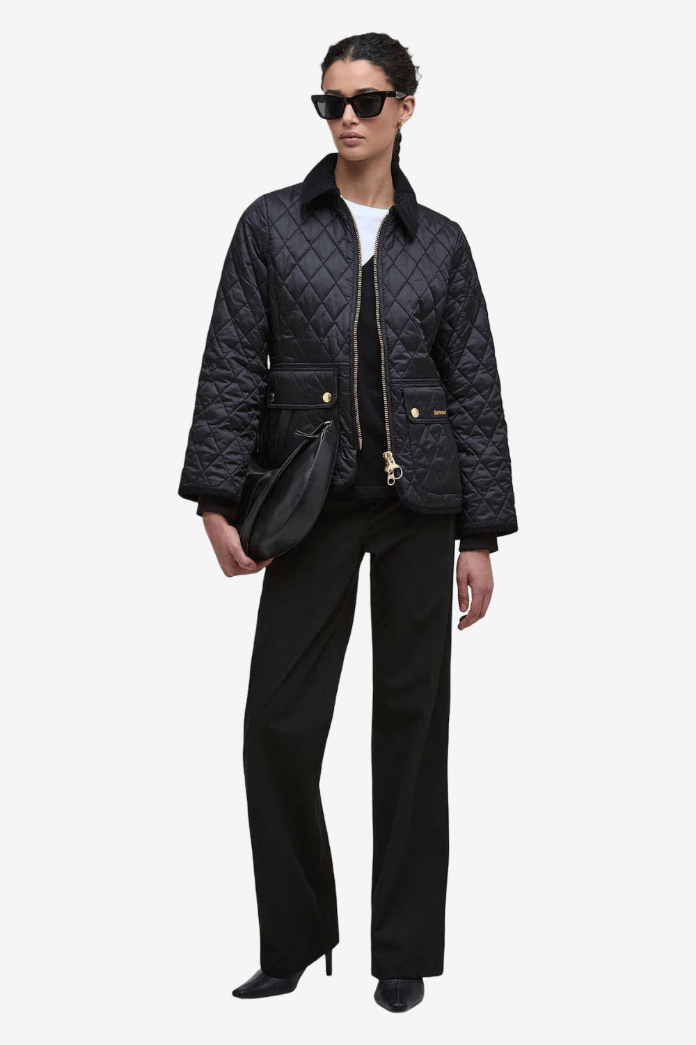Beadnell Fitted Quilted Jacket Μαύρο LQU1765BK91