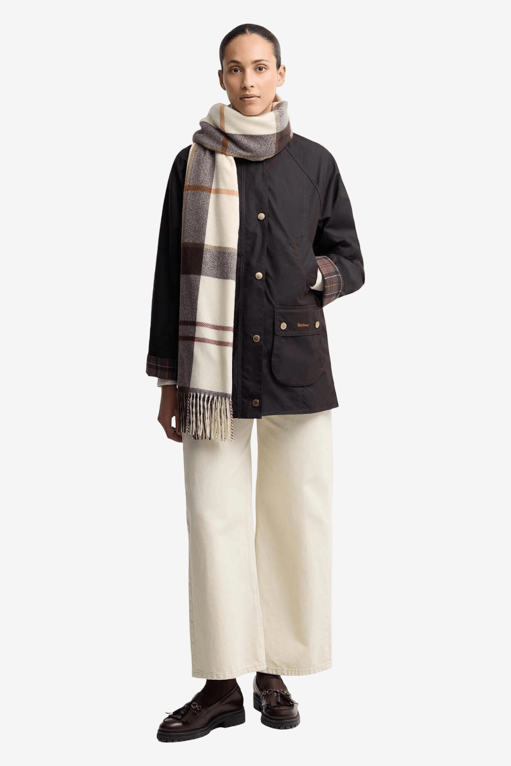 Barbour Harriet Tartan Scarf Beige LSC0494TN911