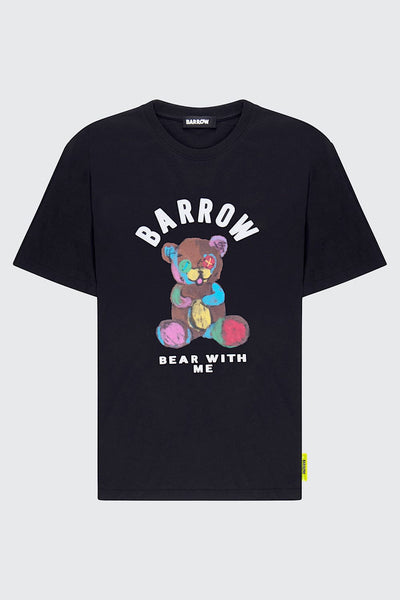 Barrow Unisex T-shirt with Teddy Print Μαύρο S4BWUATH040-110