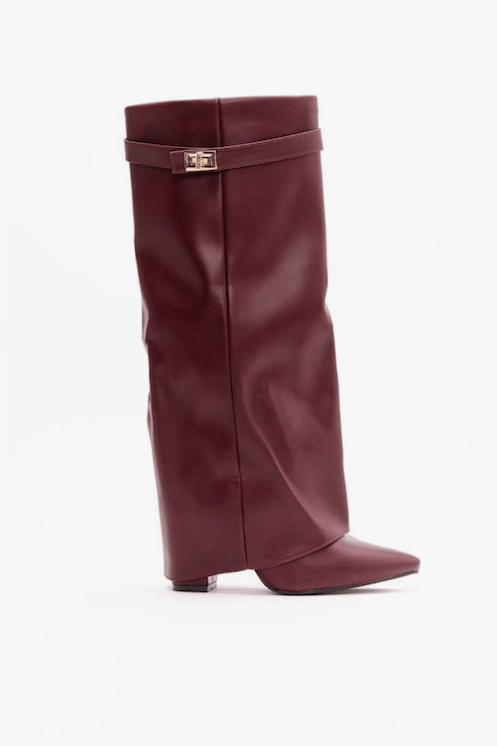 Findlay Μπότες Ψηλές Slouchy με Τετράγωνο Τακούνι Bordeaux Y2313