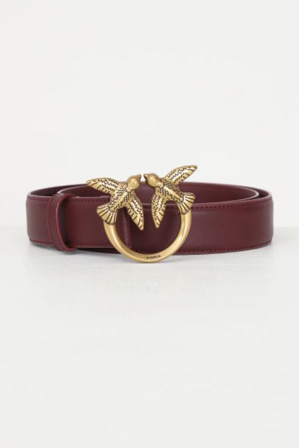 Pinko Love Berry Simply Ζώνη Μπορντό/Χρυσή Αγκράφα Πλάτος 4cm 100120 A0F1 WW5Q