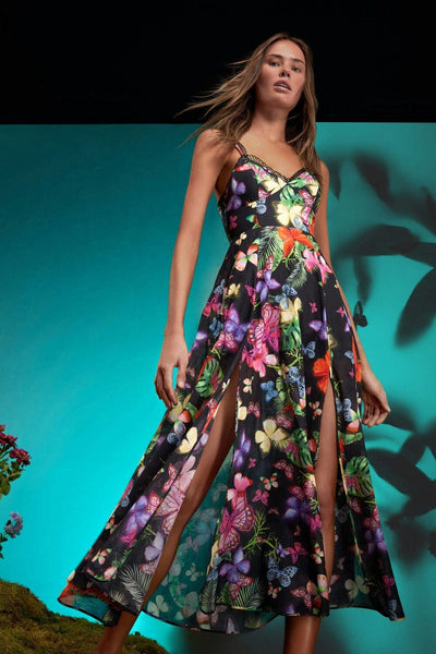 Charo Ibiza Iraso Φόρεμα Floral Μαύρο 242623