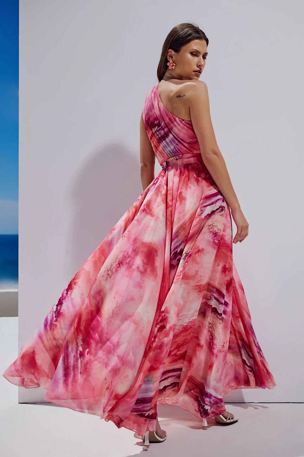 desiree maxi dress Desiree Maxi Dress with One Shoulder Floral 08.42123 – beautycollection.gr