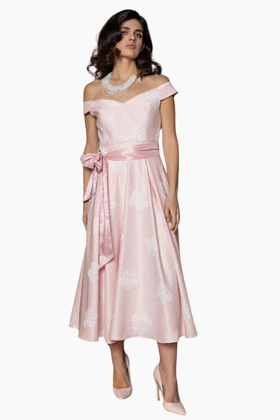 Desiree Φόρεμα Ζακαρ με Ντεκολτε σε Σχήμα Καρδιάς Ροζ 08.40039