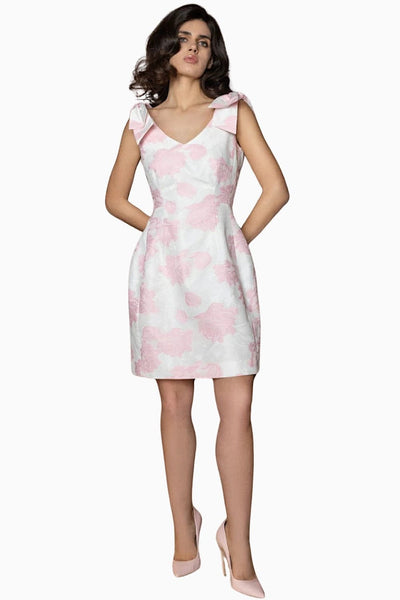 Desiree Φόρεμα Ζακαρ με Φιόγκους Ροζ 08.40052