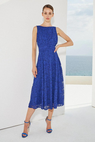 Desiree Cocktail Φόρεμα από Δαντέλα Μπλε 08.39011
