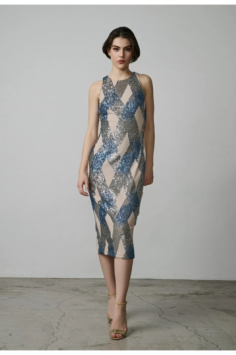 Desiree Midi Dress with Sequins 08.42044 – beautycollection.gr