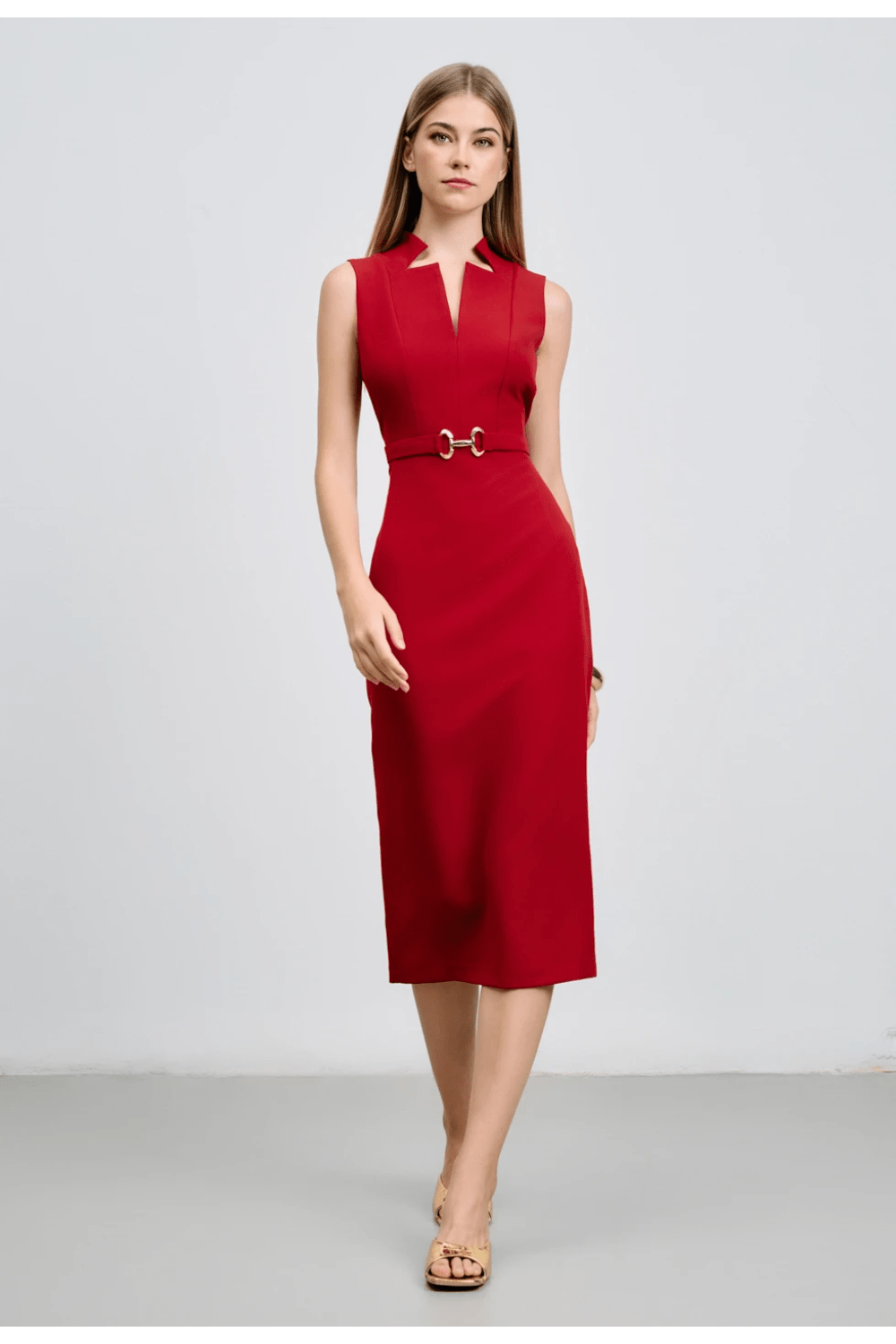 desiree midi dress LEO LIN - Desiree Embellished Midi Dress