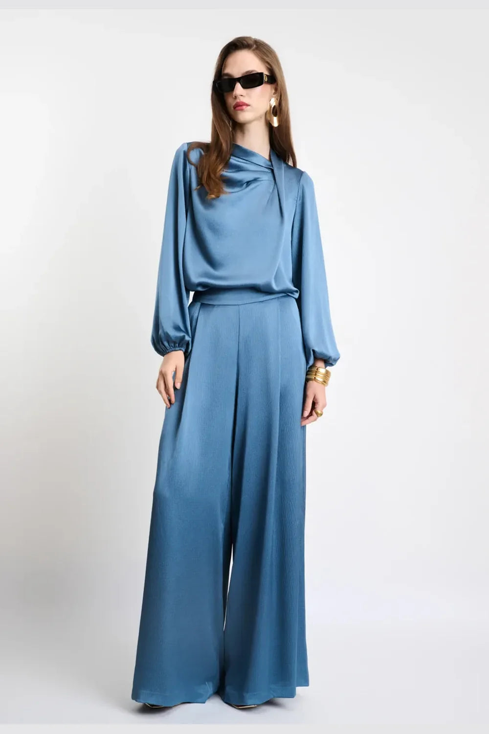 Desiree Satin Σύνολο Μπλε 17.45009