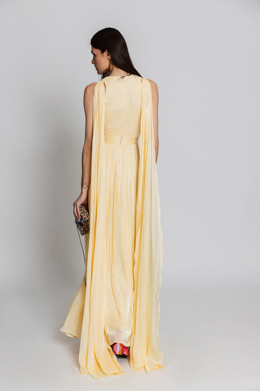 E&L Maxi Evening Dress Yellow HM2538