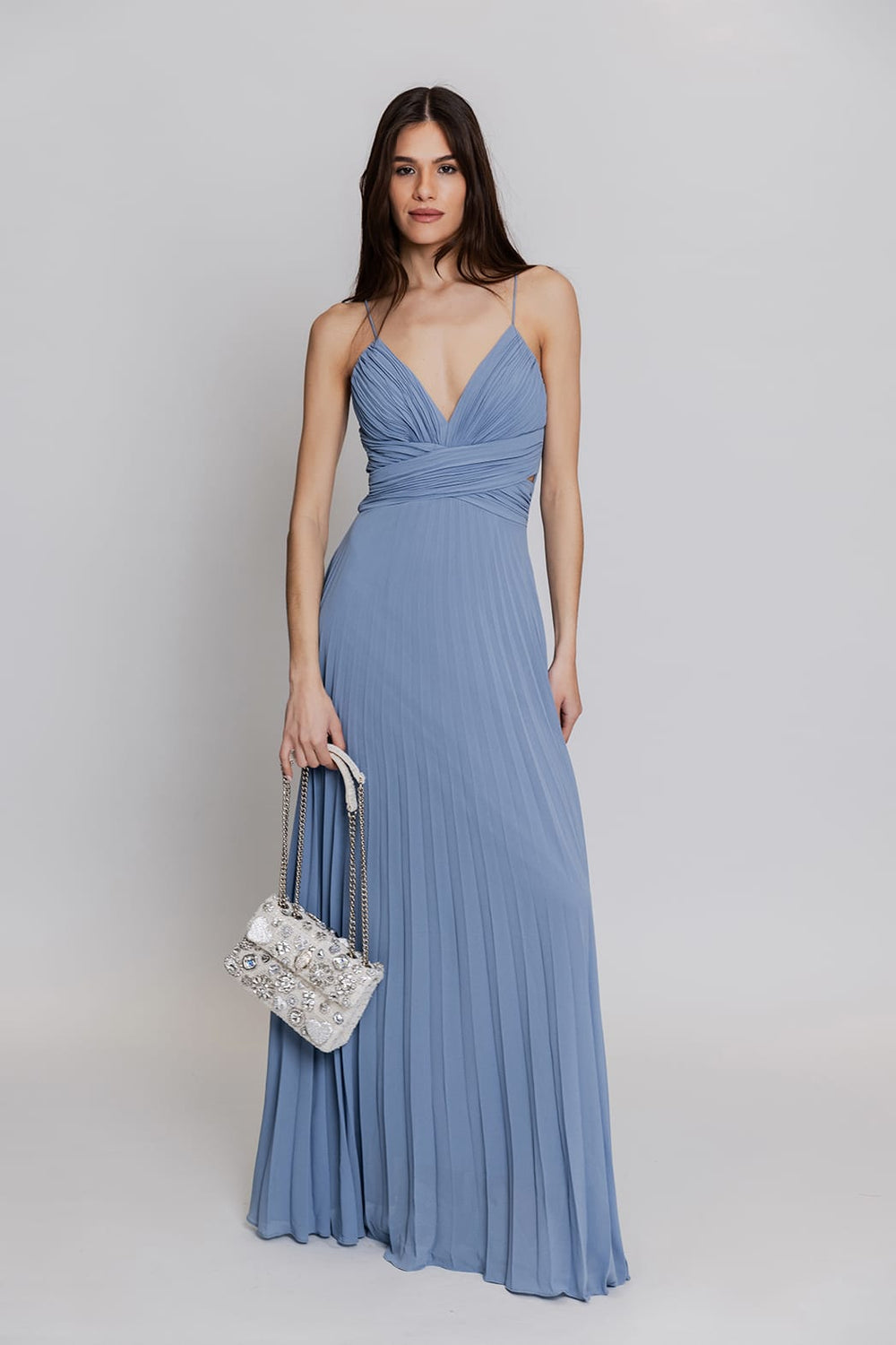 E&L Maxi Βραδινό Φόρεμα Μπλε R1600
