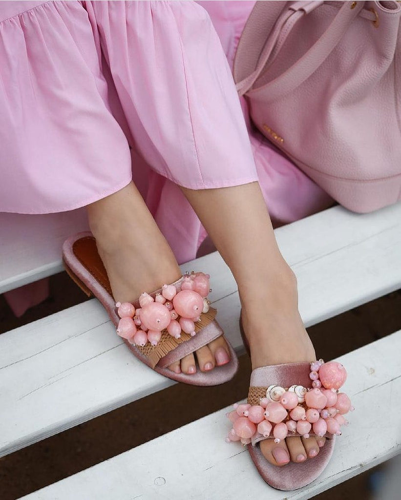 Elina Linardaki Sel Rose Sandals –