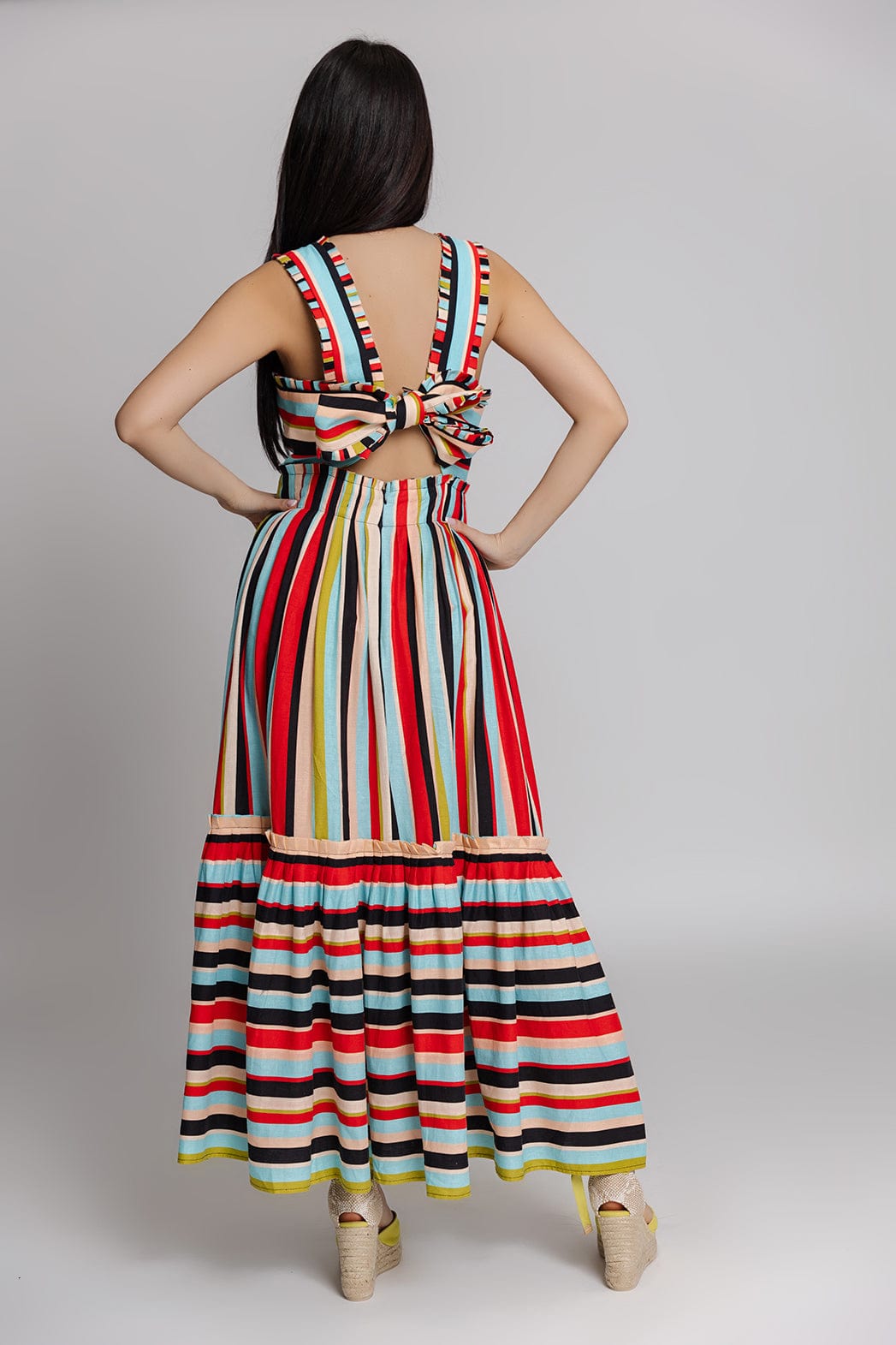 farm rio striped maxi dress Farm Rio Maxi Dress Color Stripes 317658 – beautycollection.gr