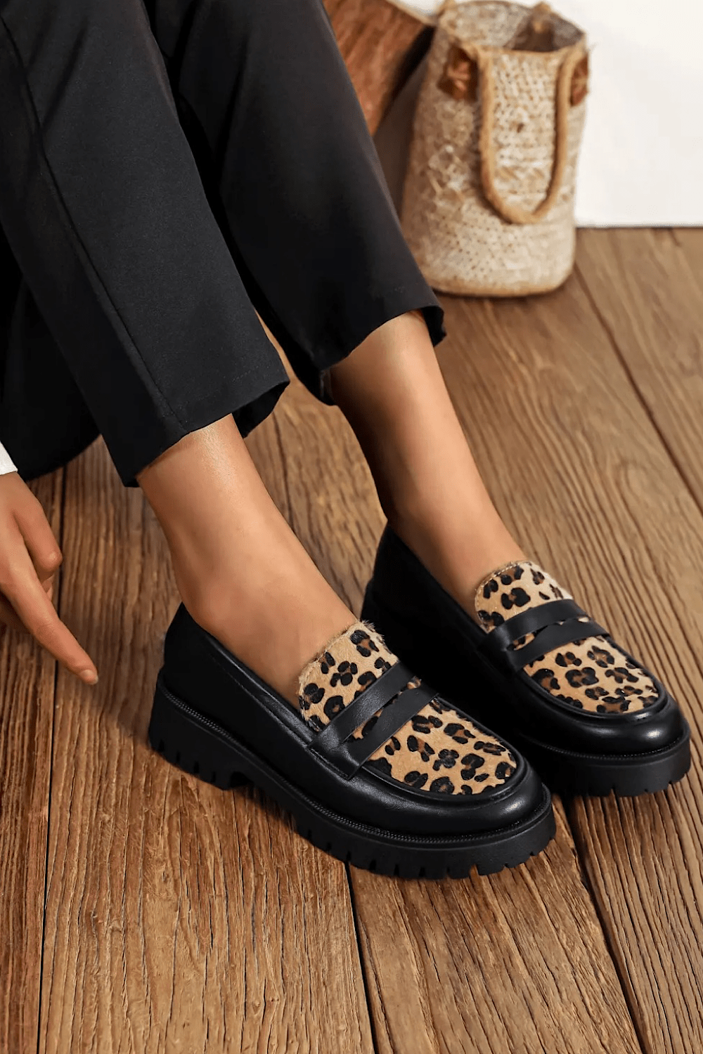 Findlay Loafers Pony Skin Animal Print X5-399