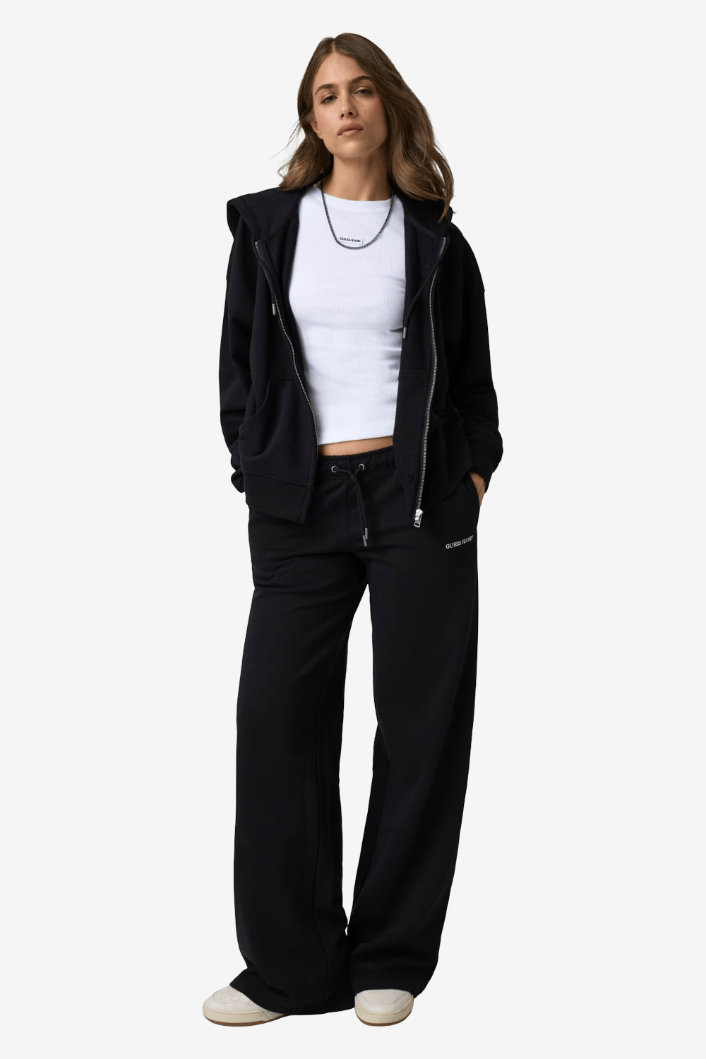 Guess Jeans Wide-Leg Sweatpants Black W6RB52K68I4-JBLK