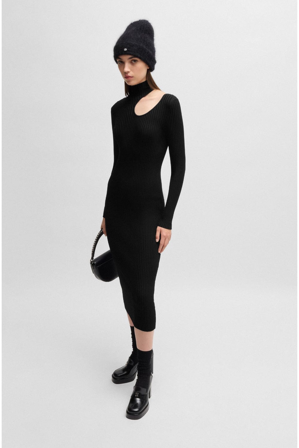 Hugo Sedennie Midi Dress Black 50522537 – beautycollection.gr