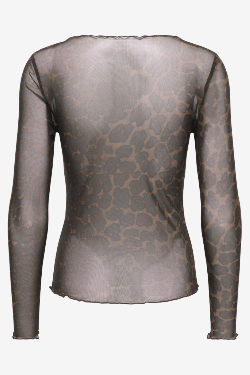 Jdy Elsa Διάφανη Μπλούζα Leopard Print Καφέ 15356004